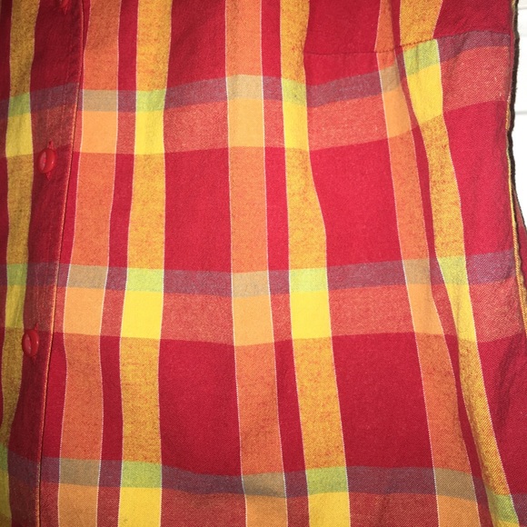 Eddie Bauer Plaid Sleeveless Blouse - Picture 3 of 5